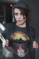 Camiseta para moteros de la ruta 66